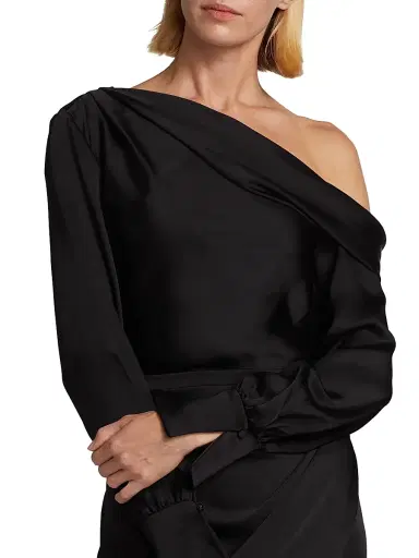 Simkhai Women's Cameron Asymmetrical Minidress - Black - Size 00 | Thumbnail 6 Simkhai Women's Cameron Asymmetrical Minidress - Black - Size 00 | Thumbnail 6