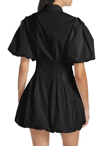 Simkhai Women's Cleo Puff-Sleeve Pintuck Minidress | Thumbnail 5 Simkhai Women's Cleo Puff-Sleeve Pintuck Minidress | Thumbnail 5