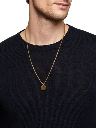 David Yurman Men's Roman Amulet in 18K Yellow Gold, 15MM - Gold | Thumbnail 2 David Yurman Men's Roman Amulet in 18K Yellow Gold, 15MM - Gold | Thumbnail 2