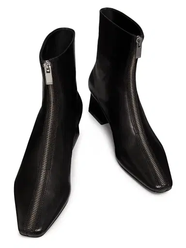 Simkhai Women's Ryder Zip-Front Leather Boots - Black | Thumbnail 4 Simkhai Women's Ryder Zip-Front Leather Boots - Black | Thumbnail 4