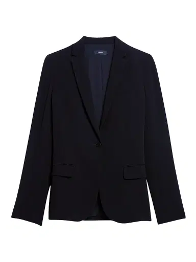 Theory Women's Staple Classic Crepe Single-Button Blazer | Thumbnail 1 Theory Women's Staple Classic Crepe Single-Button Blazer | Thumbnail 1