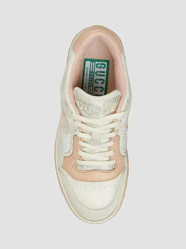 Gucci Women's MAC80 Leather Low-Top Sneakers - Beige Peach | Thumbnail 4 Gucci Women's MAC80 Leather Low-Top Sneakers - Beige Peach | Thumbnail 4