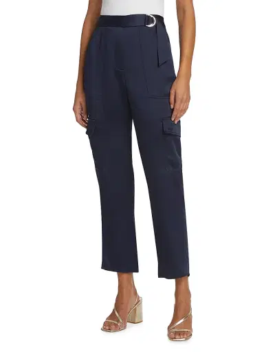SIMKHAI Women's Carolina Belted Cargo Pants - Midnight | Thumbnail 2 SIMKHAI Women's Carolina Belted Cargo Pants - Midnight | Thumbnail 2