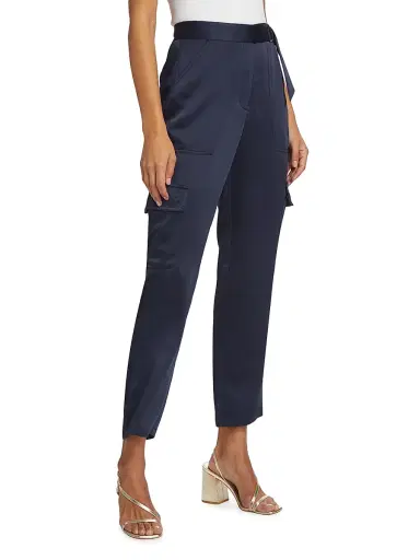 SIMKHAI Women's Carolina Belted Cargo Pants - Midnight | Thumbnail 3 SIMKHAI Women's Carolina Belted Cargo Pants - Midnight | Thumbnail 3