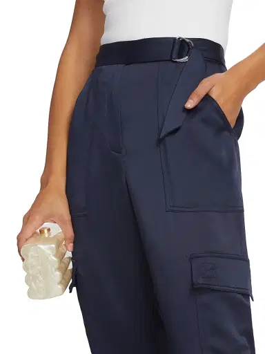 SIMKHAI Women's Carolina Belted Cargo Pants - Midnight | Thumbnail 5 SIMKHAI Women's Carolina Belted Cargo Pants - Midnight | Thumbnail 5