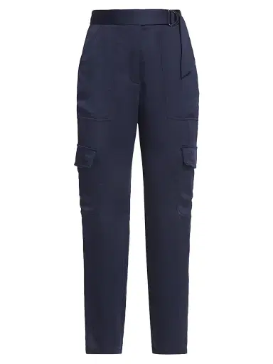 SIMKHAI Women's Carolina Belted Cargo Pants - Midnight | Thumbnail 1 SIMKHAI Women's Carolina Belted Cargo Pants - Midnight | Thumbnail 1