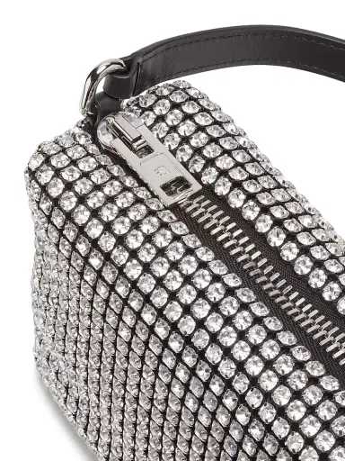 Alexander Wang Women's Heiress Rhinestone Mesh Pouch - White | Thumbnail 6 Alexander Wang Women's Heiress Rhinestone Mesh Pouch - White | Thumbnail 6