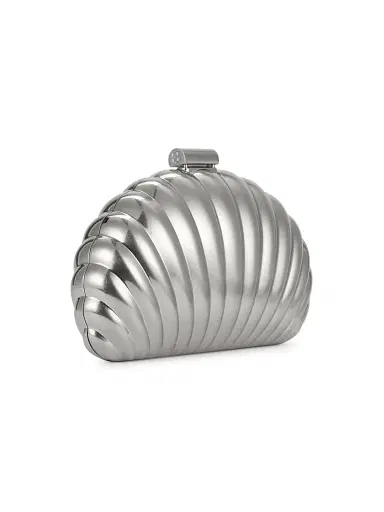 SIMKHAI Women's Monet Metallic Shell Clutch - Silver | Thumbnail 8 SIMKHAI Women's Monet Metallic Shell Clutch - Silver | Thumbnail 8