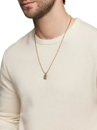 David Yurman Men's Roman Amulet in 18K Rose Gold - Cognac Diamond | Thumbnail 2 David Yurman Men's Roman Amulet in 18K Rose Gold - Cognac Diamond | Thumbnail 2