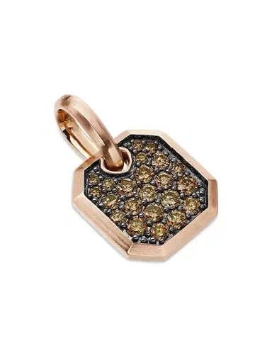 David Yurman Men's Roman Amulet in 18K Rose Gold - Cognac Diamond | Thumbnail 3 David Yurman Men's Roman Amulet in 18K Rose Gold - Cognac Diamond | Thumbnail 3