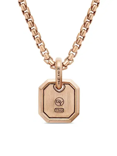 David Yurman Men's Roman Amulet in 18K Rose Gold - Cognac Diamond | Thumbnail 4 David Yurman Men's Roman Amulet in 18K Rose Gold - Cognac Diamond | Thumbnail 4