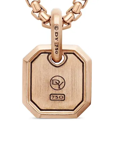 David Yurman Men's Roman Amulet in 18K Rose Gold - Cognac Diamond | Thumbnail 6 David Yurman Men's Roman Amulet in 18K Rose Gold - Cognac Diamond | Thumbnail 6