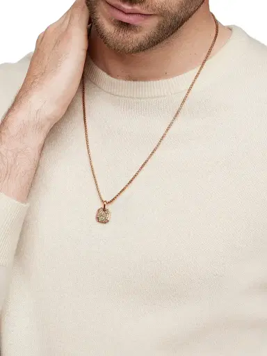 David Yurman Men's Roman Amulet in 18K Rose Gold - Cognac Diamond | Thumbnail 7 David Yurman Men's Roman Amulet in 18K Rose Gold - Cognac Diamond | Thumbnail 7