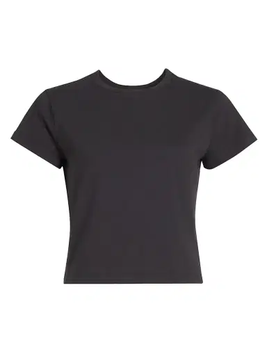 AGOLDE Women's Adine Shrunked T-Shirt - Shade Dark Grey | Thumbnail 1 AGOLDE Women's Adine Shrunked T-Shirt - Shade Dark Grey | Thumbnail 1