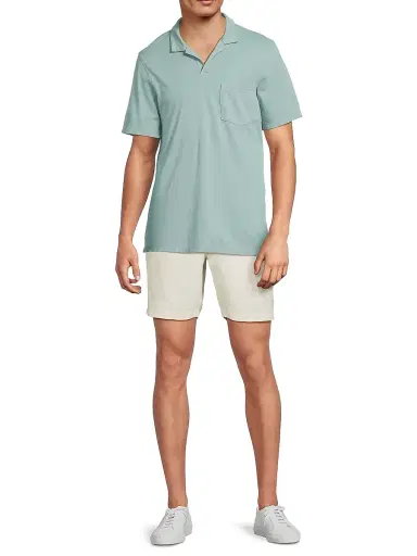 Onia Men's Linen Fixed-Waist Shorts - Stone | Thumbnail 2 Onia Men's Linen Fixed-Waist Shorts - Stone | Thumbnail 2