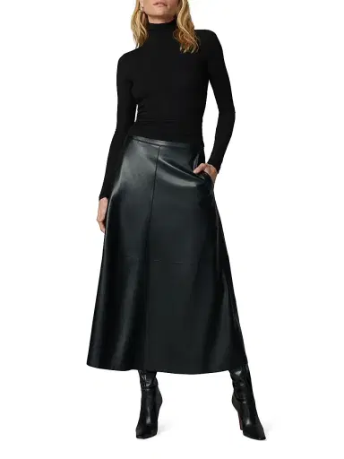 Joe's Jeans Women's x Dani Michelle The Tavi Faux Leather Maxi Skirt - Black | Thumbnail 2 Joe's Jeans Women's x Dani Michelle The Tavi Faux Leather Maxi Skirt - Black | Thumbnail 2
