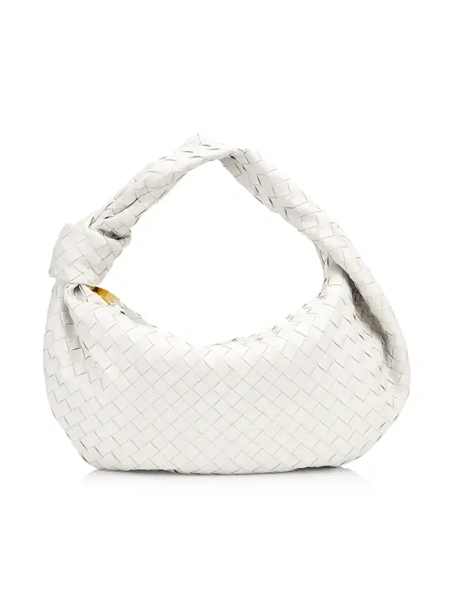 Women's Jodie Intrecciato Leather Bag - White Women's Jodie Intrecciato Leather Bag - White