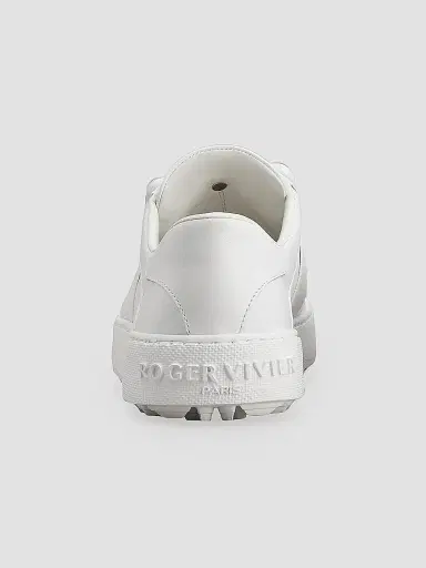 Roger Vivier Women's Viv Golf Embellished-Buckle Slip-On Sneakers - Bianco | Thumbnail 3 Roger Vivier Women's Viv Golf Embellished-Buckle Slip-On Sneakers - Bianco | Thumbnail 3