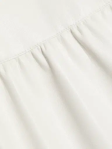 ALICE + OLIVIA Women's Mila Faux-Leather Minidress - Off White | Thumbnail 7 ALICE + OLIVIA Women's Mila Faux-Leather Minidress - Off White | Thumbnail 7