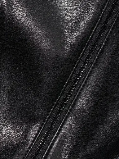 ALICE + OLIVIA Women's Ellis Zip-Front Vegan Leather Minidress - Black | Thumbnail 7 ALICE + OLIVIA Women's Ellis Zip-Front Vegan Leather Minidress - Black | Thumbnail 7