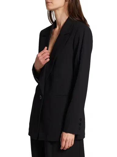 ALICE + OLIVIA Women's Denny Crepe Single-Button Blazer - Black | Thumbnail 4 ALICE + OLIVIA Women's Denny Crepe Single-Button Blazer - Black | Thumbnail 4