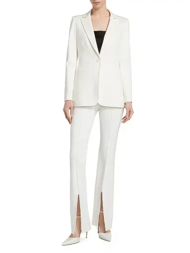 ALICE + OLIVIA Women's Emiko Super Skinny Flare Pants - Off White | Thumbnail 2 ALICE + OLIVIA Women's Emiko Super Skinny Flare Pants - Off White | Thumbnail 2