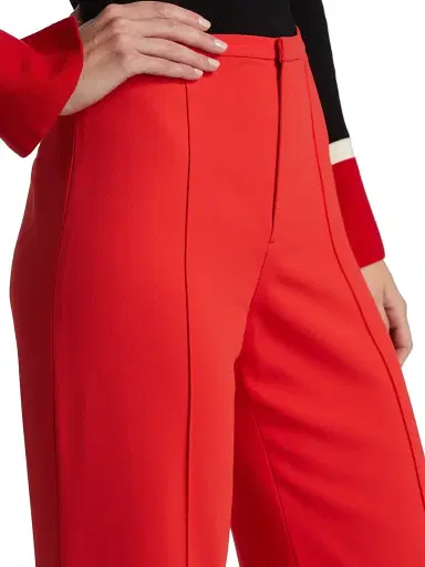 ALICE + OLIVIA Women's Dylan High-Waisted Wide-Leg Pants - Bright Poppy | Thumbnail 6 ALICE + OLIVIA Women's Dylan High-Waisted Wide-Leg Pants - Bright Poppy | Thumbnail 6