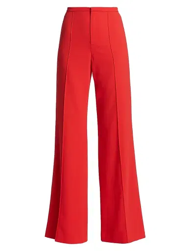ALICE + OLIVIA Women's Dylan High-Waisted Wide-Leg Pants - Bright Poppy | Thumbnail 1 ALICE + OLIVIA Women's Dylan High-Waisted Wide-Leg Pants - Bright Poppy | Thumbnail 1