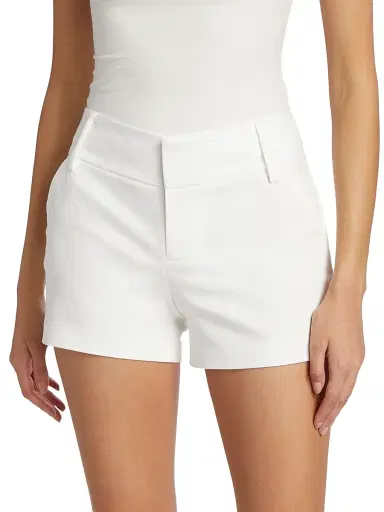 ALICE + OLIVIA Women's Cady Tailored Shorts - Off White | Thumbnail 3 ALICE + OLIVIA Women's Cady Tailored Shorts - Off White | Thumbnail 3