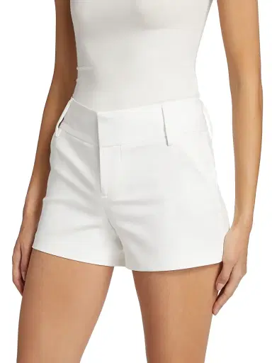 ALICE + OLIVIA Women's Cady Tailored Shorts - Off White | Thumbnail 4 ALICE + OLIVIA Women's Cady Tailored Shorts - Off White | Thumbnail 4
