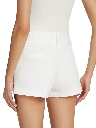 ALICE + OLIVIA Women's Cady Tailored Shorts - Off White | Thumbnail 5 ALICE + OLIVIA Women's Cady Tailored Shorts - Off White | Thumbnail 5