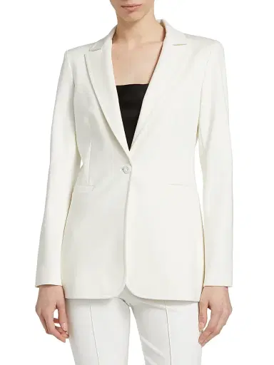 ALICE + OLIVIA Women's Breann Fitted Blazer - Off White | Thumbnail 3 ALICE + OLIVIA Women's Breann Fitted Blazer - Off White | Thumbnail 3