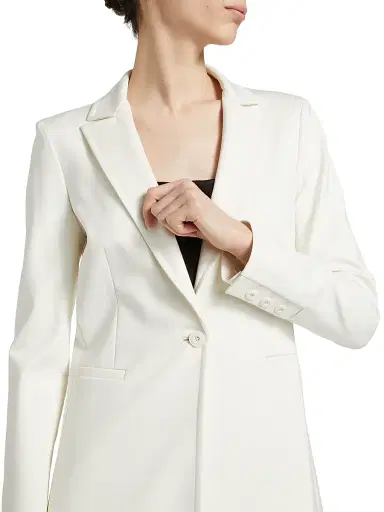 ALICE + OLIVIA Women's Breann Fitted Blazer - Off White | Thumbnail 6 ALICE + OLIVIA Women's Breann Fitted Blazer - Off White | Thumbnail 6