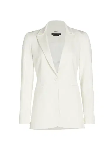ALICE + OLIVIA Women's Breann Fitted Blazer - Off White | Thumbnail 1 ALICE + OLIVIA Women's Breann Fitted Blazer - Off White | Thumbnail 1