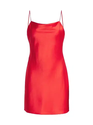 ALICE + OLIVIA Women's Harmony Mini Slip Dress - Bright Poppy | Thumbnail 1 ALICE + OLIVIA Women's Harmony Mini Slip Dress - Bright Poppy | Thumbnail 1