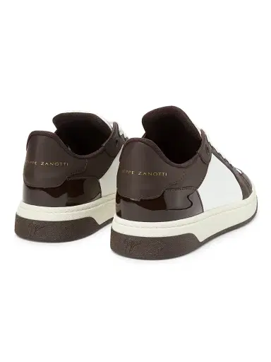 Giuseppe Zanotti Men's Colorblocked Leather Low-Top Sneakers - White Brown | Thumbnail 3 Giuseppe Zanotti Men's Colorblocked Leather Low-Top Sneakers - White Brown | Thumbnail 3