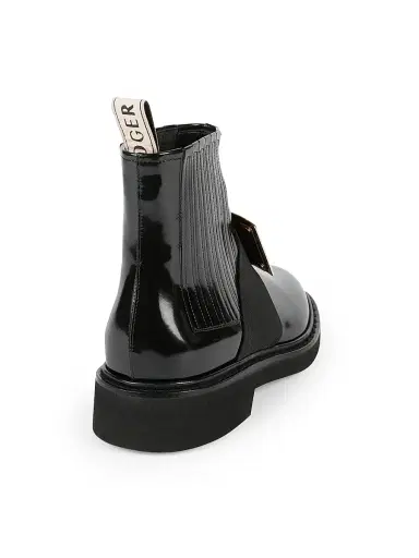 Roger Vivier Women's Viv Rangers Patent Leather Chelsea Boots - Black - Size 12 | Thumbnail 3 Roger Vivier Women's Viv Rangers Patent Leather Chelsea Boots - Black - Size 12 | Thumbnail 3