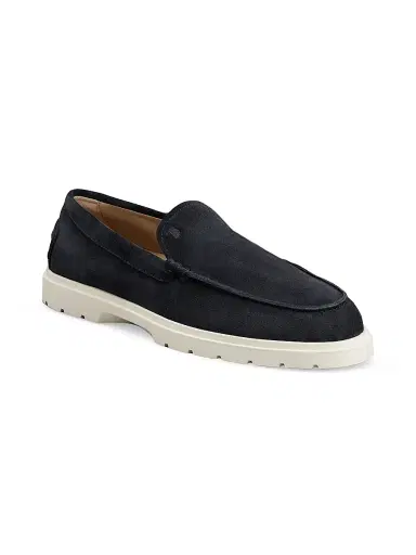 Tod's Men's Pantofola Ibrido Suede Loafers - Blue - Size 13.5 | Thumbnail 2 Tod's Men's Pantofola Ibrido Suede Loafers - Blue - Size 13.5 | Thumbnail 2