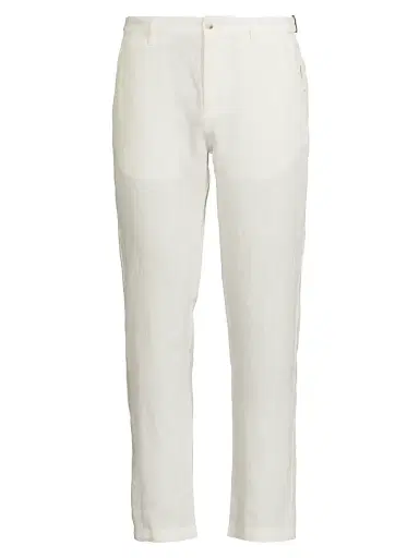 Onia Men's Linen Flat-Front Trousers - White | Thumbnail 1 Onia Men's Linen Flat-Front Trousers - White | Thumbnail 1