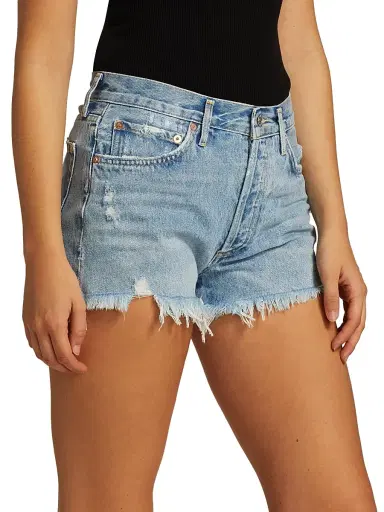 AGOLDE Women's Parker Vintage Denim Cutoffs - Swapmeet - Size 32 | Thumbnail 4 AGOLDE Women's Parker Vintage Denim Cutoffs - Swapmeet - Size 32 | Thumbnail 4
