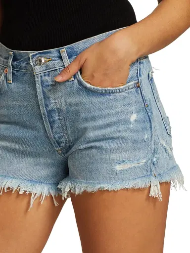 AGOLDE Women's Parker Vintage Denim Cutoffs - Swapmeet - Size 32 | Thumbnail 6 AGOLDE Women's Parker Vintage Denim Cutoffs - Swapmeet - Size 32 | Thumbnail 6