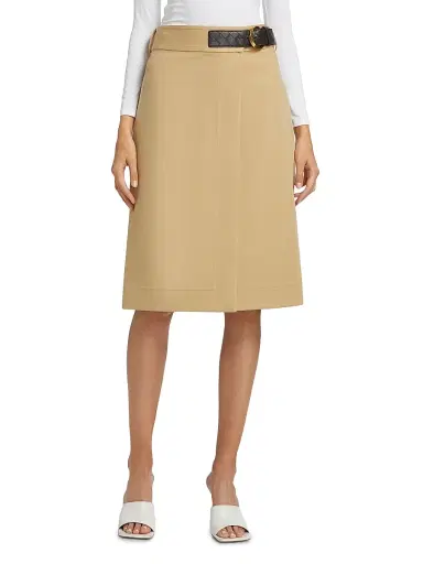 Bottega Veneta Women's Double Cotton Canvas Skirt | Thumbnail 2 Bottega Veneta Women's Double Cotton Canvas Skirt | Thumbnail 2