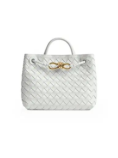 Bottega Veneta Women's Andiamo Small Intrecciato Leather Top-Handle Bag - Hoarfrost | Thumbnail 1 Bottega Veneta Women's Andiamo Small Intrecciato Leather Top-Handle Bag - Hoarfrost | Thumbnail 1