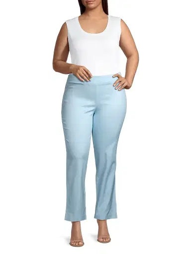 Ming Wang Women's Boot-Cut Cotton-Blend Pants | Thumbnail 2 Ming Wang Women's Boot-Cut Cotton-Blend Pants | Thumbnail 2