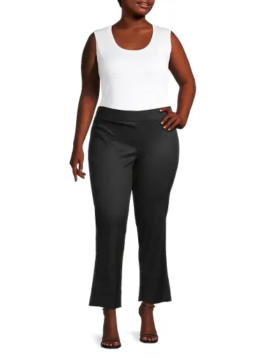 Ming Wang Women's Boot-Cut Cotton-Blend Pants | Thumbnail 2 Ming Wang Women's Boot-Cut Cotton-Blend Pants | Thumbnail 2