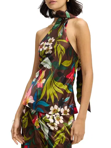 Robert Graham Women's Cecilia Floral Silk-Blend Blouse | Thumbnail 2 Robert Graham Women's Cecilia Floral Silk-Blend Blouse | Thumbnail 2