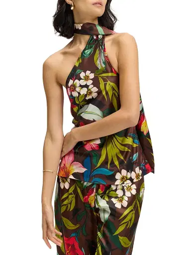 Robert Graham Women's Cecilia Floral Silk-Blend Blouse | Thumbnail 4 Robert Graham Women's Cecilia Floral Silk-Blend Blouse | Thumbnail 4