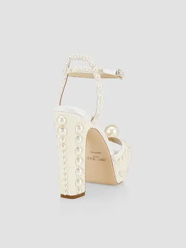 Jimmy Choo Women's Sacaria 120MM Embellished Platform Sandals - White | Thumbnail 3 Jimmy Choo Women's Sacaria 120MM Embellished Platform Sandals - White | Thumbnail 3