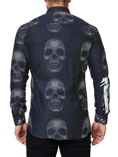 Maceoo Men's Luxor Funky Skull Shirt - Black | Thumbnail 3 Maceoo Men's Luxor Funky Skull Shirt - Black | Thumbnail 3