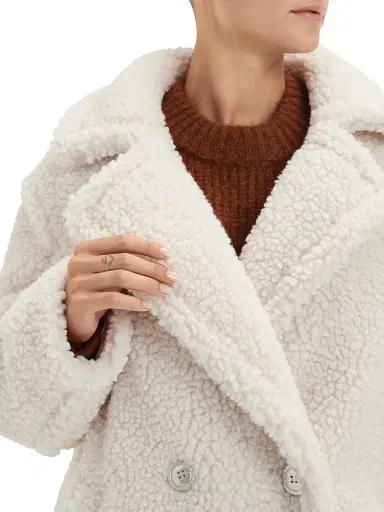 UGG Women's Gertrude Long Teddy Coat | Thumbnail 5 UGG Women's Gertrude Long Teddy Coat | Thumbnail 5